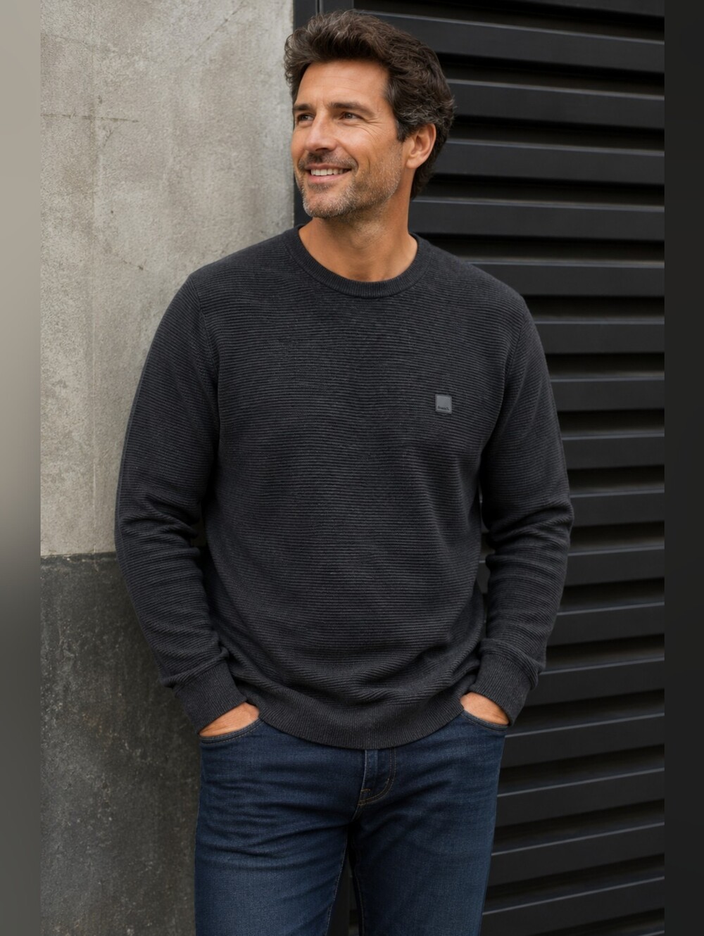 Bench Dark Gray Crewneck Sweater